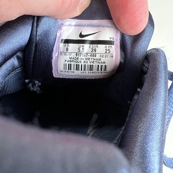 Nike Tanjun Premium Satin Running Shoes Women's 8 Blue and White Sneakers - Picture 12 of 12